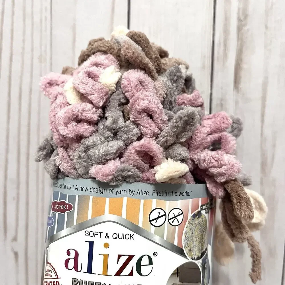Alize Puffy Fine Baby Blanket Yarn 100g 100% Polyester #6033 Lot of 4 Skeins